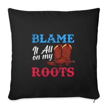 Pays - Coussin et housse de 45 x 45 cm - noir - Devant