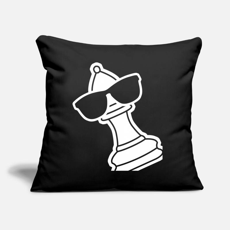 Pièces d’échecs Échiquier Coussin et housse de 45 x 45 cm