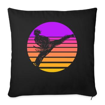 Taekwondo - Coussin et housse de 45 x 45 cm - noir - Devant