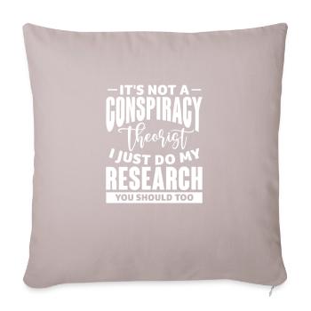 Conspiration théorie du complot cadeau - Coussin et housse de 45 x 45 cm - taupe clair - Devant