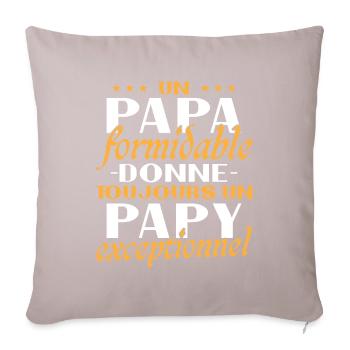 Ein tolles Papa Opa außergewöhnliches Geschenk - Sofakissen mit Füllung 45 x 45 cm - helles Taupe - Vorne