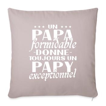 Ein tolles Papa Opa außergewöhnliches Geschenk - Sofakissen mit Füllung 45 x 45 cm - helles Taupe - Vorne