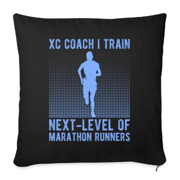 Cadeau de course XC amusant XC Runner Edition - Coussin et housse de 45 x 45 cm - noir - Devant