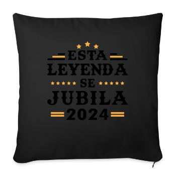 This legend retires 2024 - Sofa pillow with filling 45cm x 45cm - black - Front