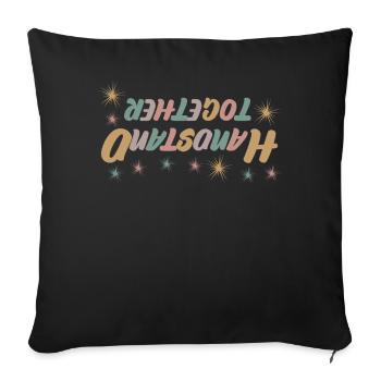 Équilibre sur les mains Gymnaste - Coussin et housse de 45 x 45 cm - noir - Devant