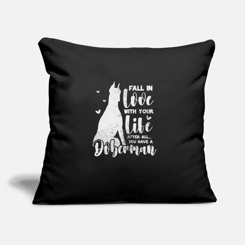 Doberman Coussin et housse de 45 x 45 cm