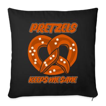Pretzel Bakery Pretzels - Sofakissen mit Füllung 45 x 45 cm - Schwarz - Vorne