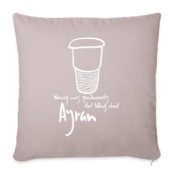 Ayran Joke - Sofa pillow with filling 45cm x 45cm - light taupe - Front