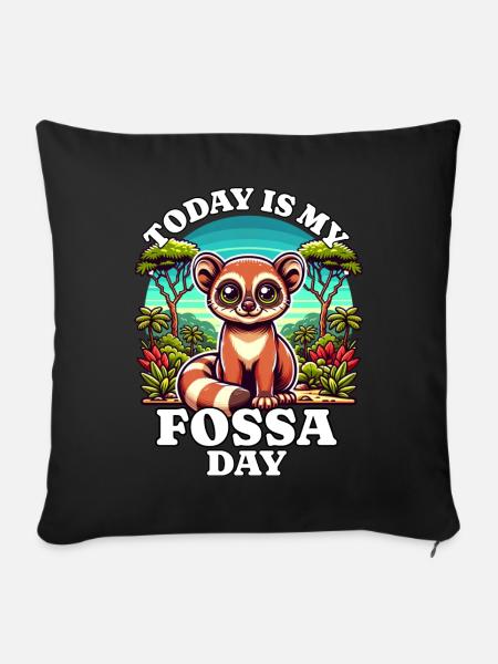 Fossa - Sofakissen mit Füllung 45 x 45 cm - Schwarz