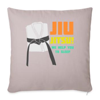 BJJ Ju-Jitsu Jiu-Jitsu brésilien - Coussin et housse de 45 x 45 cm - taupe clair - Devant