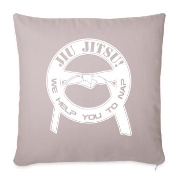 Ju-Jitsu Joke Brasilian Jiu-Jitsu BJJ - Sofa pillow with filling 45cm x 45cm - light taupe - Front