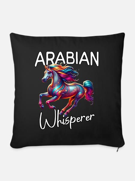 Araber Flüsterer - Sofakissen mit Füllung 45 x 45 cm - Schwarz