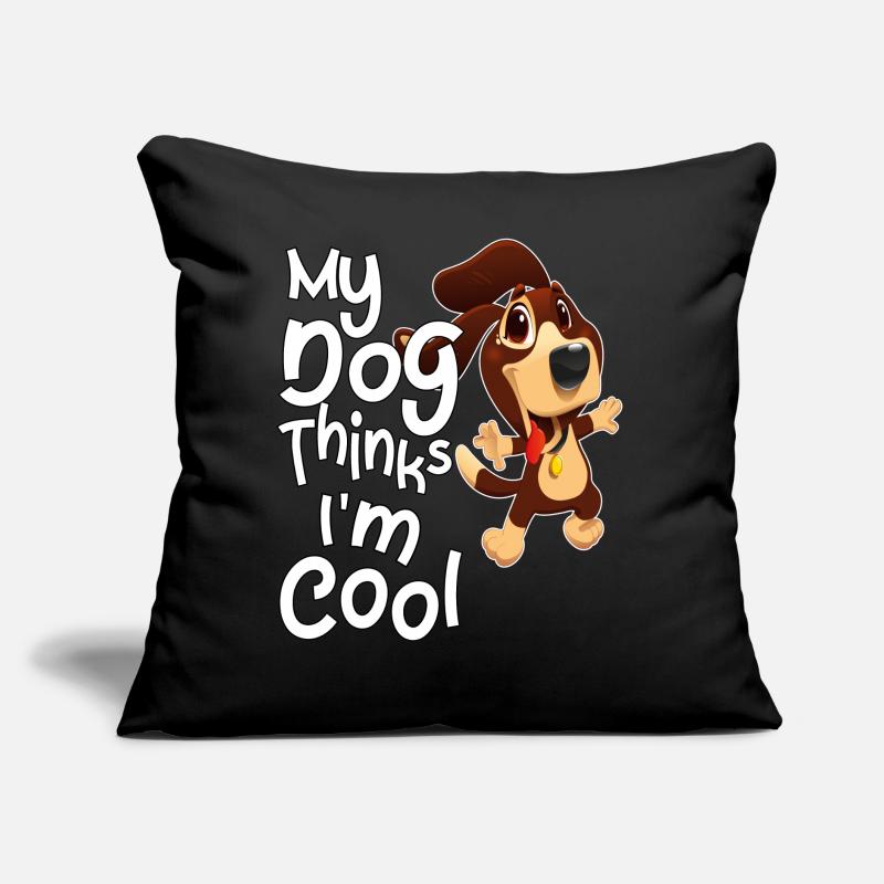 My dog thinks I'm cool Sofa pillow with filling 45cm x 45cm