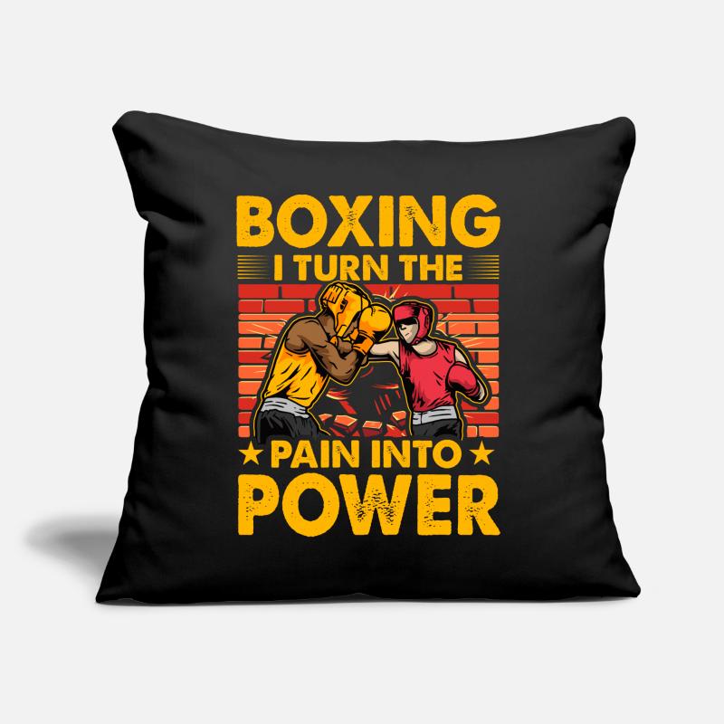Boxe : Je transforme la douleur en puissance Coussin et housse de 45 x 45 cm