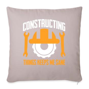 Construction Worker - Sofa pillow with filling 45cm x 45cm - light taupe - Front