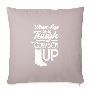 Cowboy Cowboystiefel Western Geschenk - Sofakissen mit Füllung 45 x 45 cm - helles Taupe - Vorne