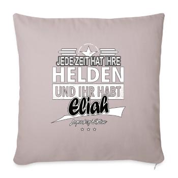Every era has its heroes You have Elijah - Sofa pillow with filling 45cm x 45cm - light taupe - Front
