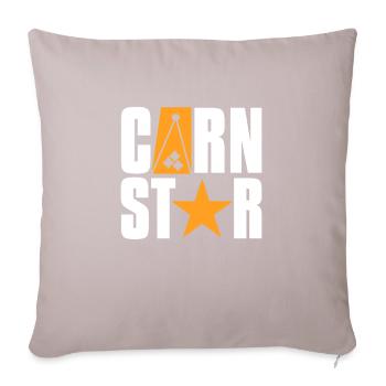 Cornhole pouf trou aveugle cadeau - Coussin et housse de 45 x 45 cm - taupe clair - Devant