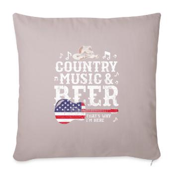Country - Sofa pillow with filling 45cm x 45cm - light taupe - Front