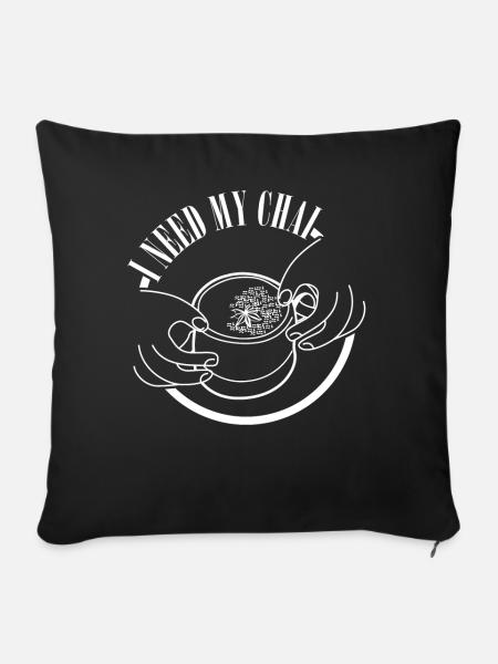 Tea Chai Tea Chai Latte - Sofakissen mit Füllung 45 x 45 cm - Schwarz