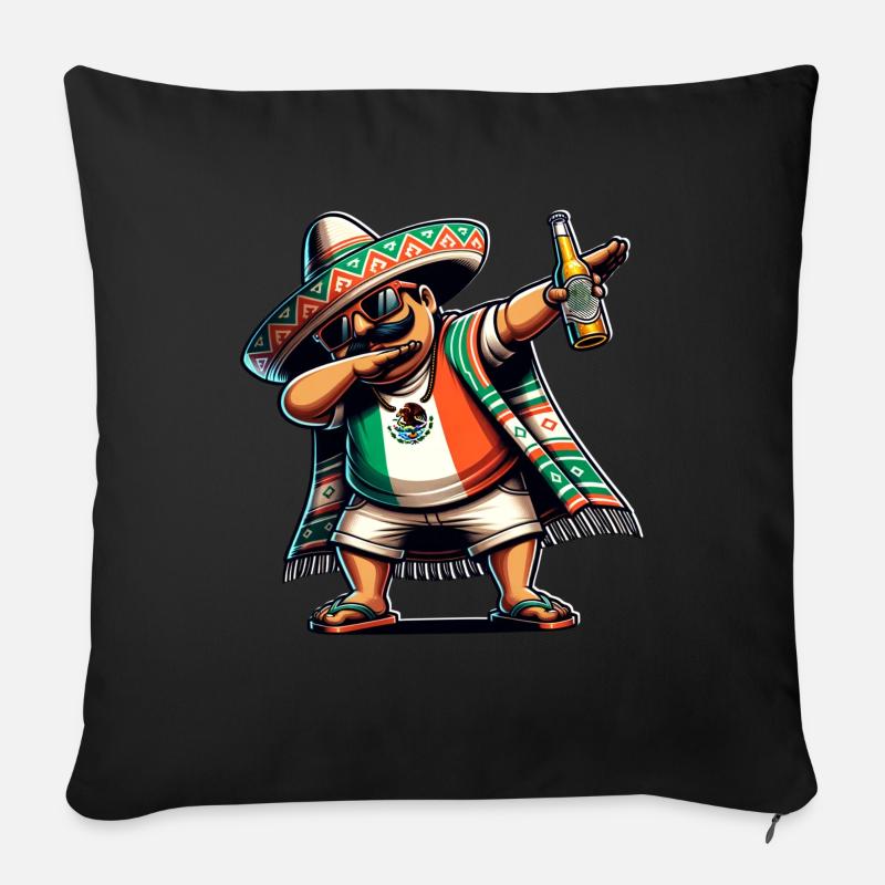 Mexiko Mexikaner - Sofakissen mit Füllung 45 x 45 cm - Schwarz