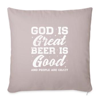 Country - Sofa pillow with filling 45cm x 45cm - light taupe - Front