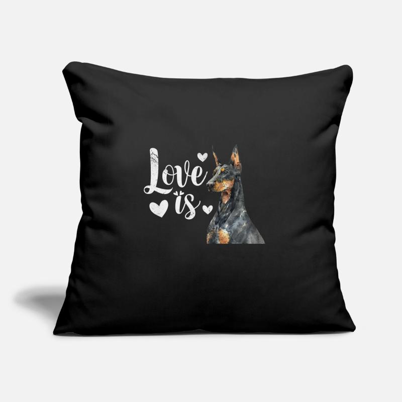 Doberman Coussin et housse de 45 x 45 cm