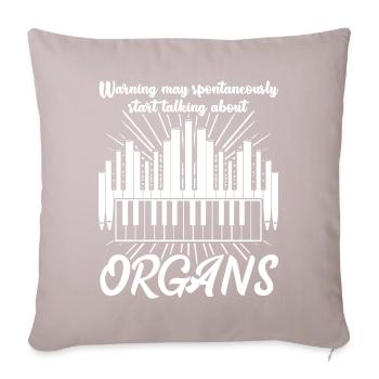 Organ Player Organist - Sofa pillow with filling 45cm x 45cm - light taupe - Front