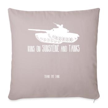 Tank Combat Battle Tanks MBT - Sofakissen mit Füllung 45 x 45 cm - helles Taupe - Vorne