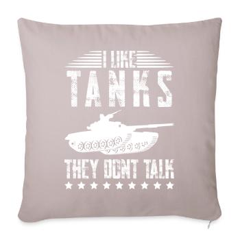 Battle Tanks MBT Tank Combat - Sofakissen mit Füllung 45 x 45 cm - helles Taupe - Vorne