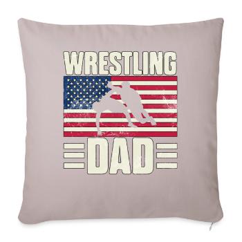 Papa lutteur - Coussin et housse de 45 x 45 cm - taupe clair - Devant