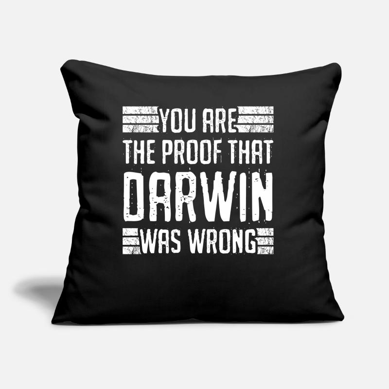Grumpy Darwin Darwinism Misanthrope Sofakissen mit Füllung 45 x 45 cm