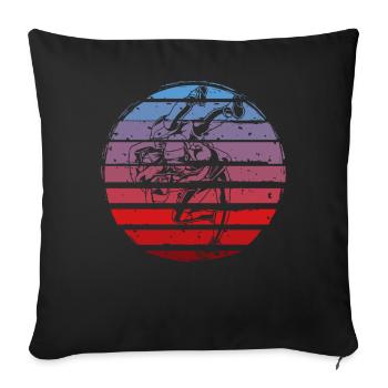 Wrestling - Sofa pillow with filling 45cm x 45cm - black - Front