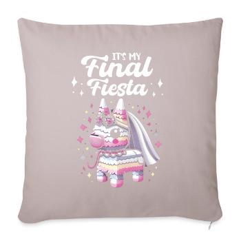 Junggesellin Jungesellinnenabschied Braut - Sofakissen mit Füllung 45 x 45 cm - helles Taupe - Vorne