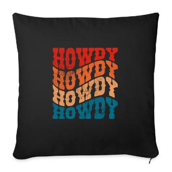 Country - Sofa pillow with filling 45cm x 45cm - black - Front