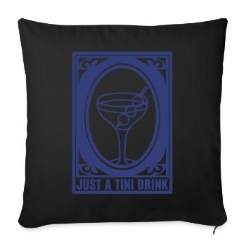 Martini - Coussin et housse de 45 x 45 cm - noir - Devant