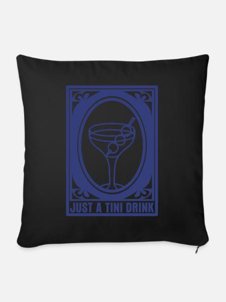 Martini - Sofakissen mit Füllung 45 x 45 cm - Schwarz