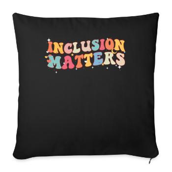 Autism - Sofa pillow with filling 45cm x 45cm - black - Front