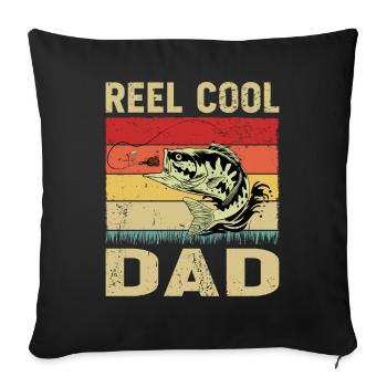 Reel Cool Dad - Sofa pillow with filling 45cm x 45cm - black - Front