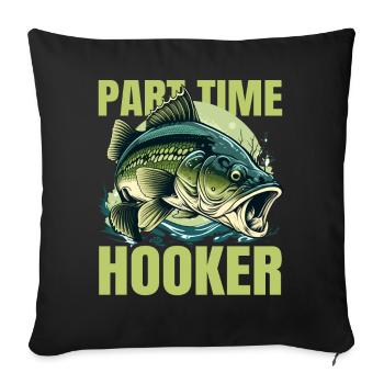 Part Time Hook - Sofa pillow with filling 45cm x 45cm - black - Front