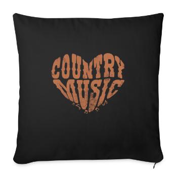 Country - Sofa pillow with filling 45cm x 45cm - black - Front