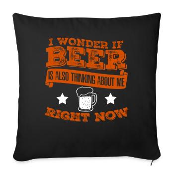 Beer Brewing Craft Beer Malt - Sofa pillow with filling 45cm x 45cm - black - Front