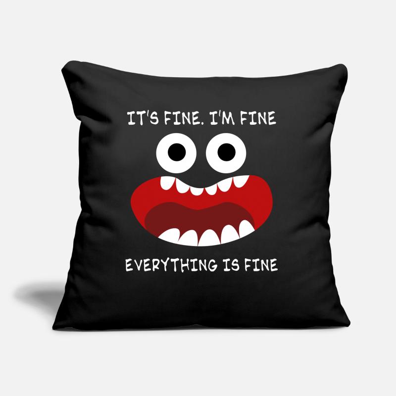 Everything is fine Sofakissen mit Füllung 45 x 45 cm