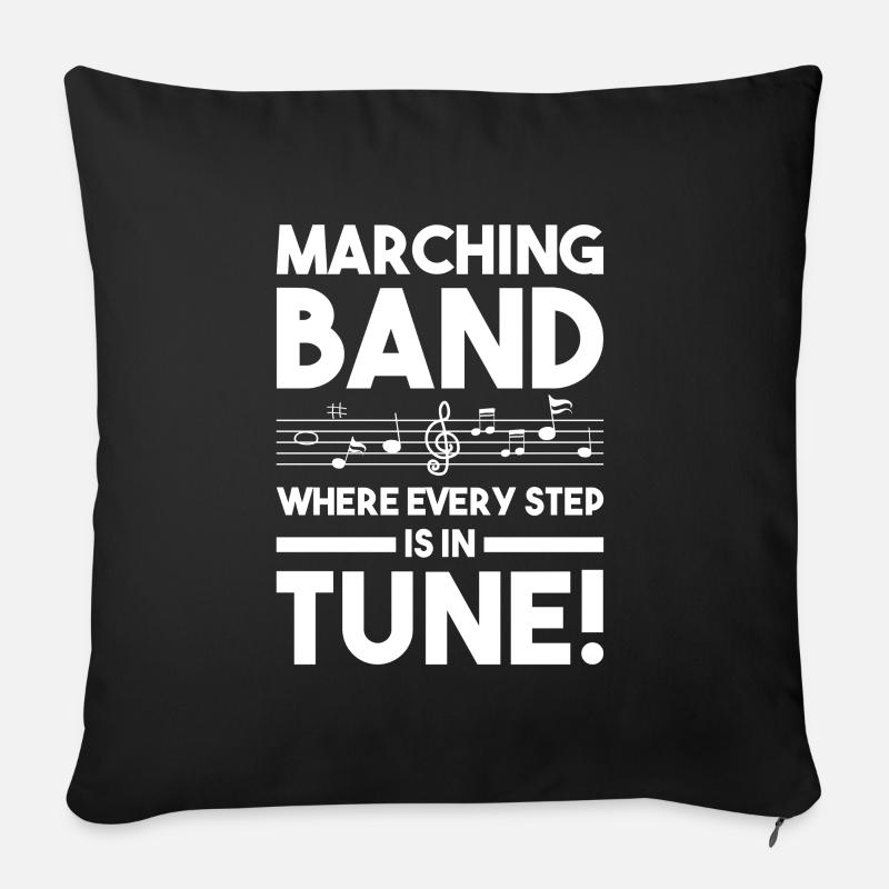 Marching band, where every step is harmonious - Sofa pillow with filling 45cm x 45cm - black