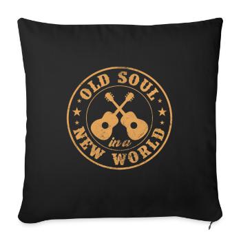 Country - Sofa pillow with filling 45cm x 45cm - black - Front