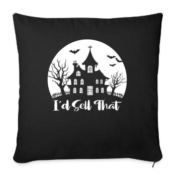 Real Estate Agent Real Estate Agent Gift - Sofa pillow with filling 45cm x 45cm - black - Front