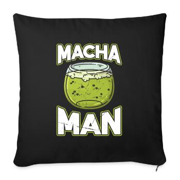 Macha Man - Sofa pillow with filling 45cm x 45cm - black - Front