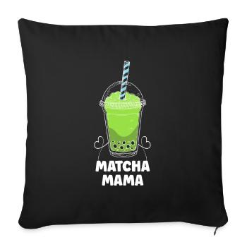 Matcha Mama - Sofa pillow with filling 45cm x 45cm - black - Front