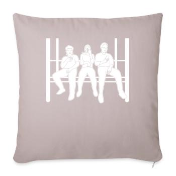 Smartphone Train Téléphone portable Téléphone portable - Coussin et housse de 45 x 45 cm - taupe clair - Devant