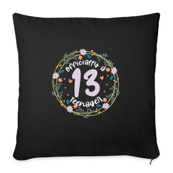 Teen Teen Teen Teens Teeny Gift - Coussin et housse de 45 x 45 cm - noir - Devant
